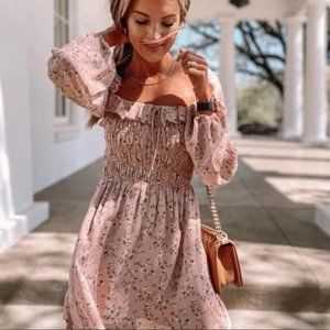 NWT Reformation Morris smocked dress
